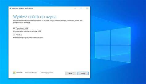 nośnik instalacyjny Windows 10