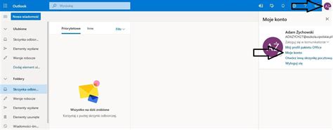 Mapa: logowanie do poczty Outlook