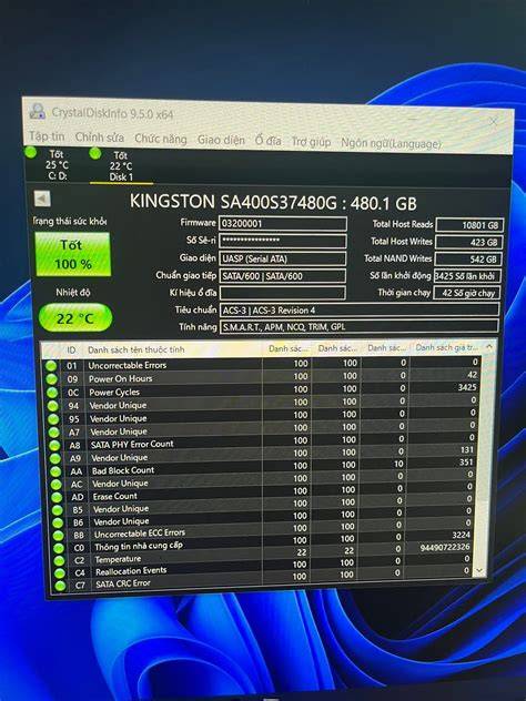 CrystalDiskInfo: TRIM NCQ SATA tryb