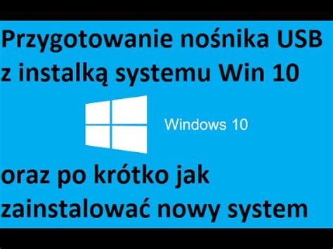 wybór USB i uruchomienie instalacji