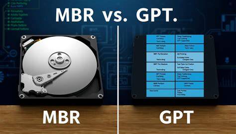 Schemat GPT vs MBR ograniczenia