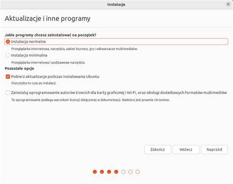 Opcja trybu Live lub instalacji
