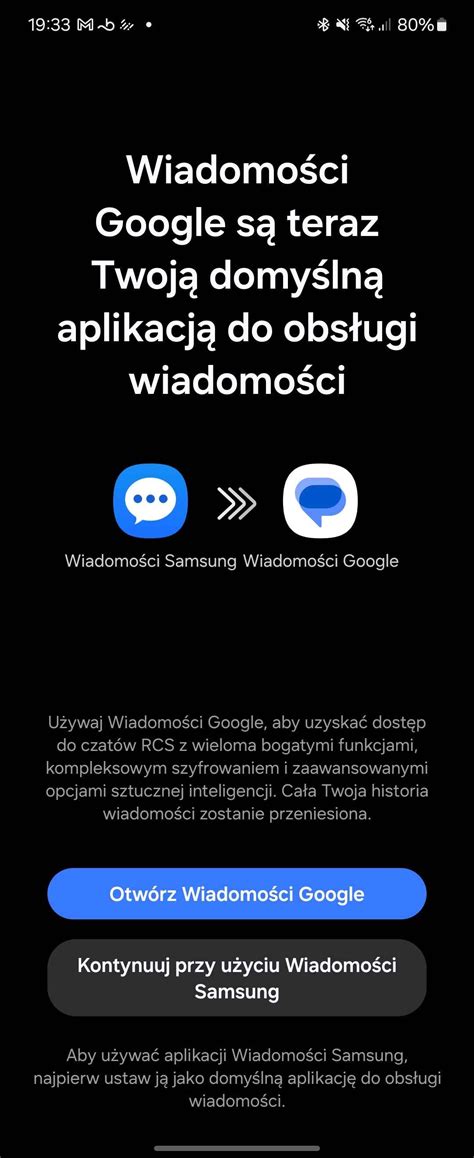Ekran wyboru dodatkowych aplikacji