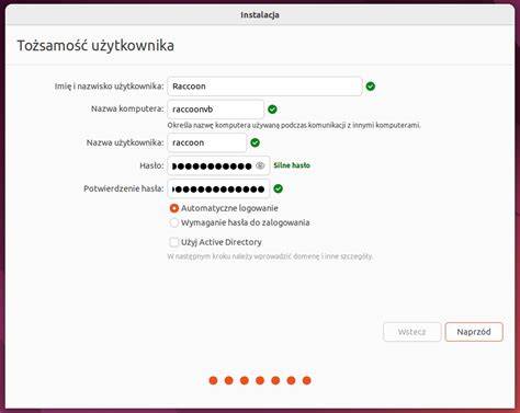 Logowanie do Ubuntu po instalacji