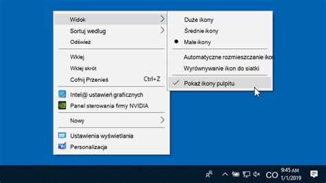 menu widok: pokaz ukryte urządzenia