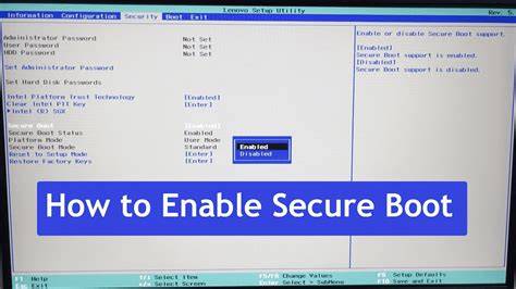 Secure Boot w BIOS