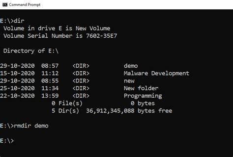 Schemat: del i rmdir w CMD