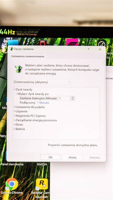 Mapa ustawień zasilania Windows 7