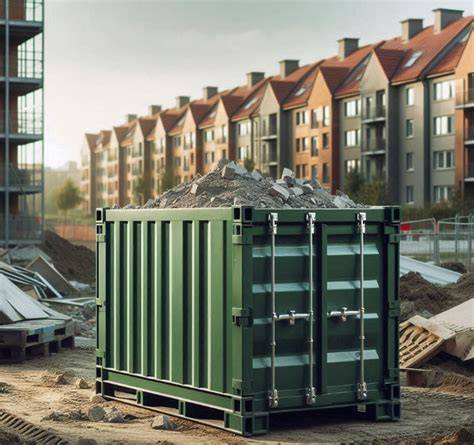 Transport kontenerów z odpadami budowlanymi