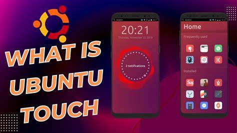 Interfejs Ubuntu Touch na smartfonie