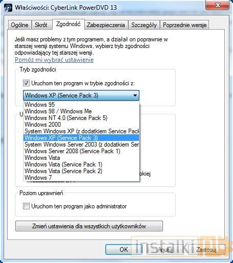 Schemat zgodności aplikacji w Windows 7