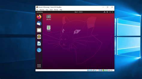 ekran GRUB w VirtualBox Ubuntu