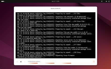 przegląd instalatora Ubuntu wybór języka